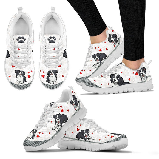 border collie Women's Sneakers-6teenth World™-Women's Sneakers-US5 (EU35)-Vibe Cosy™