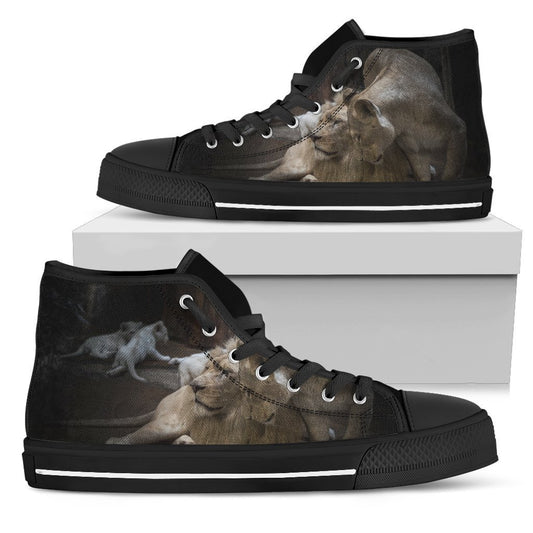 Black Lion-6teenth World™-Men's High Top Shoe-US5 (EU38)-Vibe Cosy™