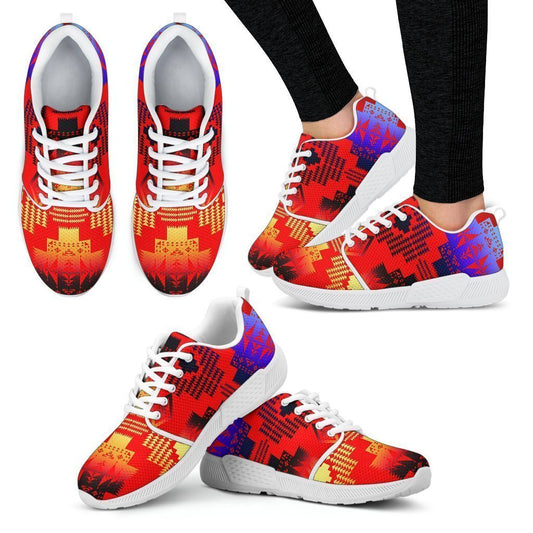 Seven Tribes Double Horizon Red Sopo Athletic Sneakers White Sole-6teenth World™-Women's Athletic Sneakers-US5 (EU35)-Vibe Cosy™