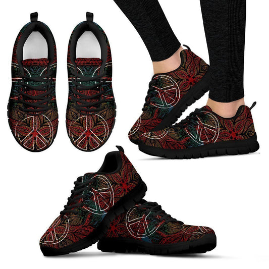 Hippie dark red Women's Sneakers-Shoes-HD09-Women's Sneakers-US5 (EU35)-Vibe Cosy™
