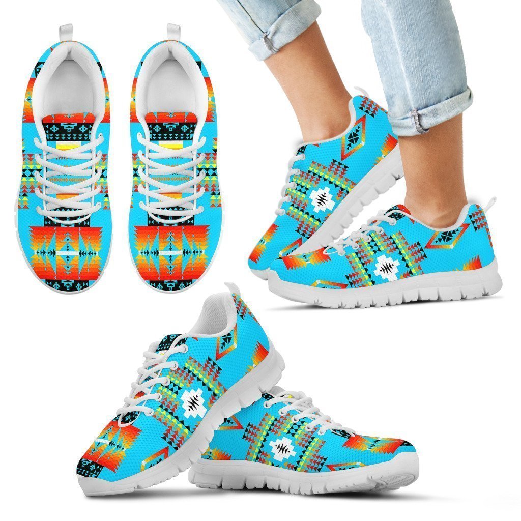 Seven Tribes Turquoise Sopo Kid's Sneakers White Sole-6teenth World™-Kid's Sneakers-11 CHILD (EU28)-Vibe Cosy™
