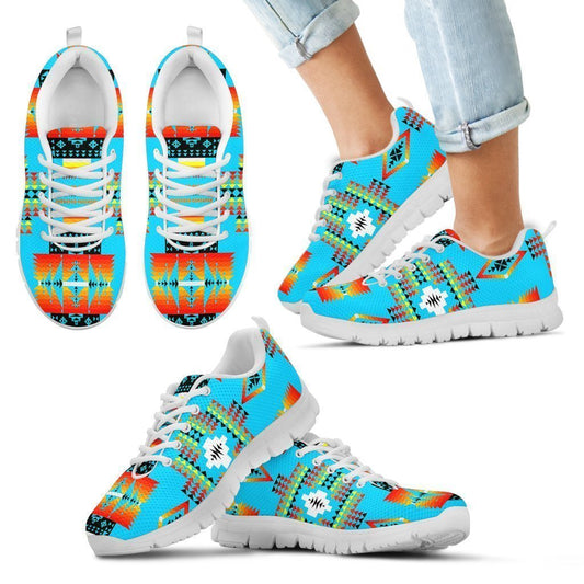 Seven Tribes Turquoise Sopo Kid's Sneakers White Sole-6teenth World™-Kid's Sneakers-11 CHILD (EU28)-Vibe Cosy™