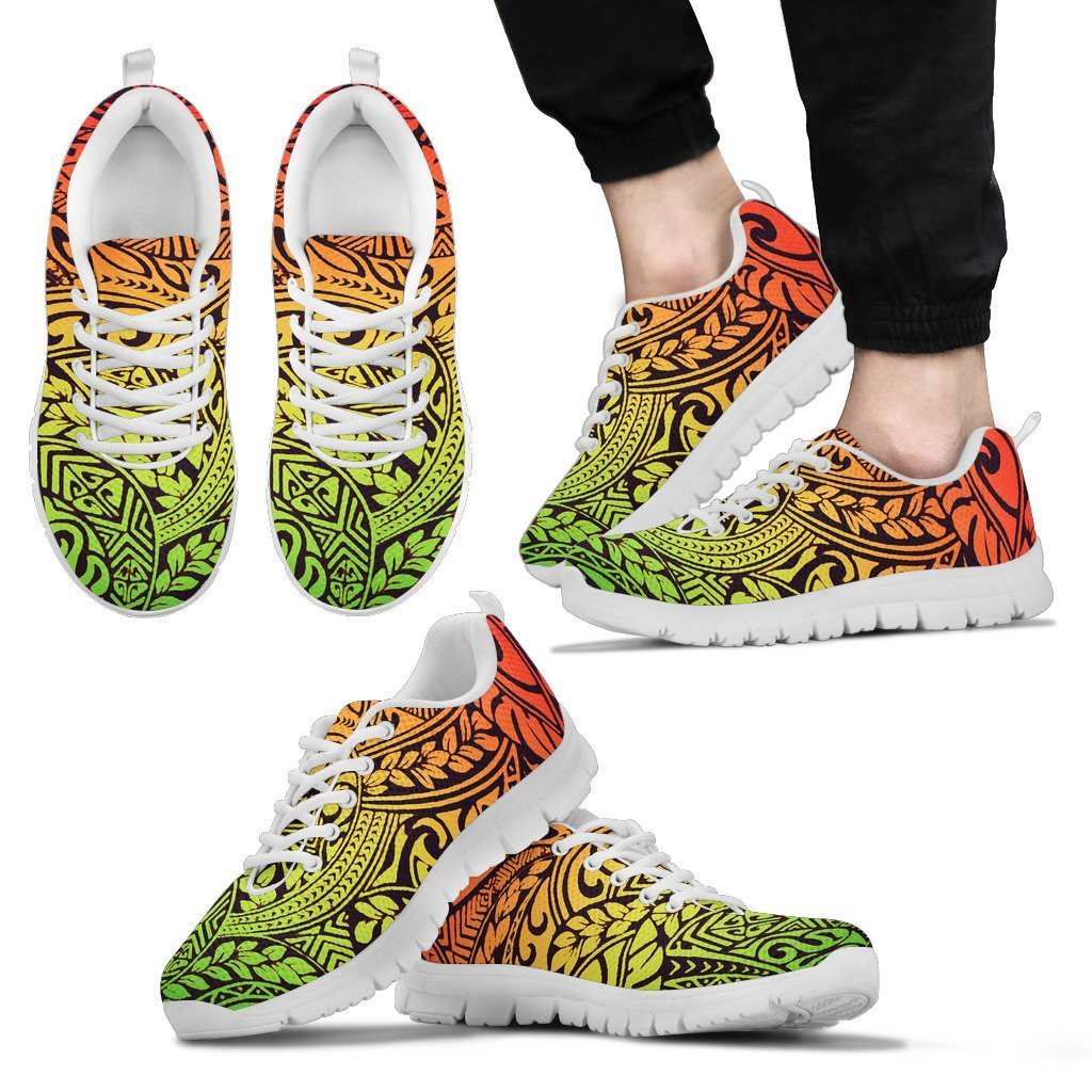 Poly Tribal Sneakers 27 - AH - J9-SNEAKERS-Alohawaii-Men's Sneakers-US5 (EU38)-White-Vibe Cosy™
