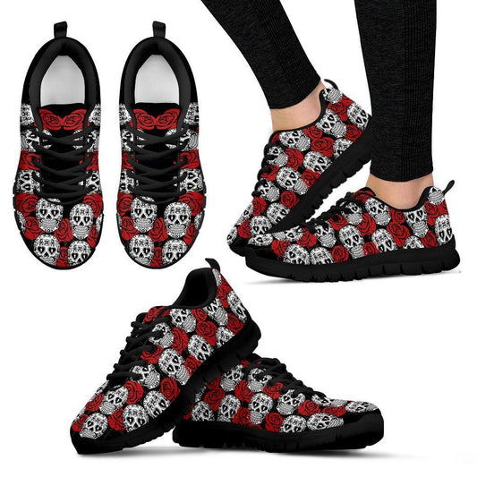 Skull Illustrator Sneakers-6teenth World™-Women's Sneakers-US5 (EU35)-Vibe Cosy™