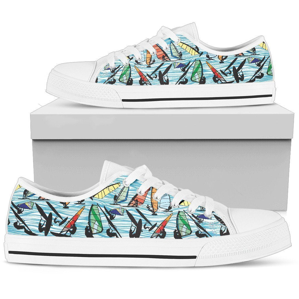 Windsurfing Low Top white Womens-6teenth World™-Women's Low Top Shoe-US5.5 (EU36)-Vibe Cosy™