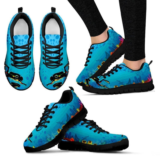 Scuba Diver Women's Sneakers-6teenth World™-Women's Sneakers-US5 (EU35)-Vibe Cosy™