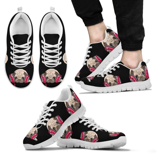 Pug Listen Music Sneaker Men's-6teenth World™-Men's Sneakers-US5 (EU38)-Vibe Cosy™
