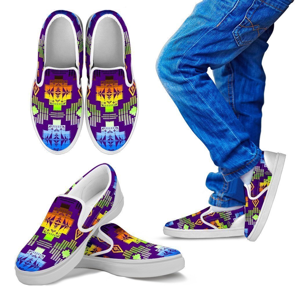 Purple Shades Sopo Kid's Slip Ons-6teenth World™-Kid's Slip Ons-11 CHILD (EU28)-Vibe Cosy™