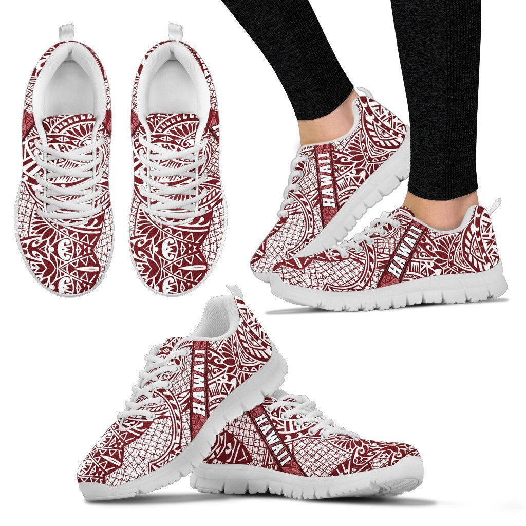 Hawaii Polynesian Sneakers 02 - AH - J9-SNEAKERS-Alohawaii-Women's Sneakers-US5 (EU35)-White-Vibe Cosy™