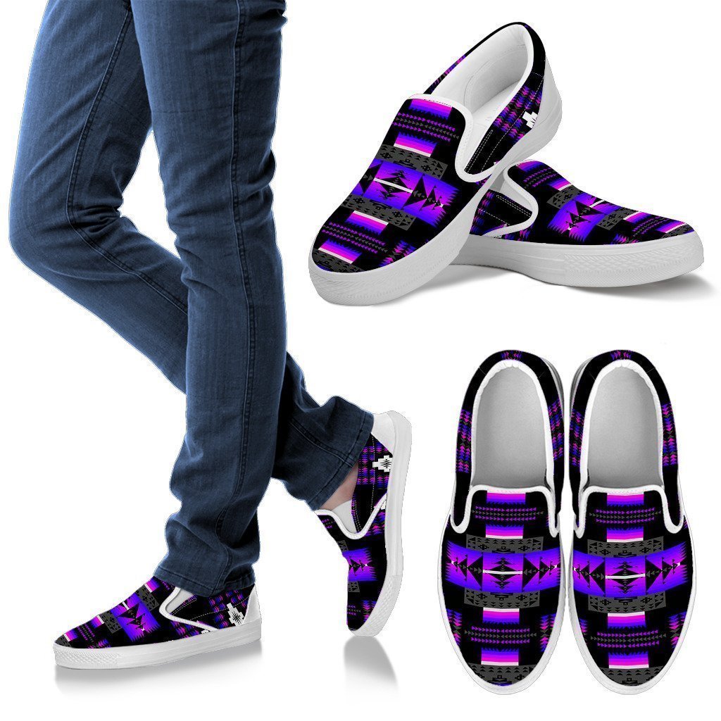 Seven Tribes Purple Thunder Men's Slip Ons-6teenth World™-Kid's Sneakers-US8 (EU40)-Vibe Cosy™