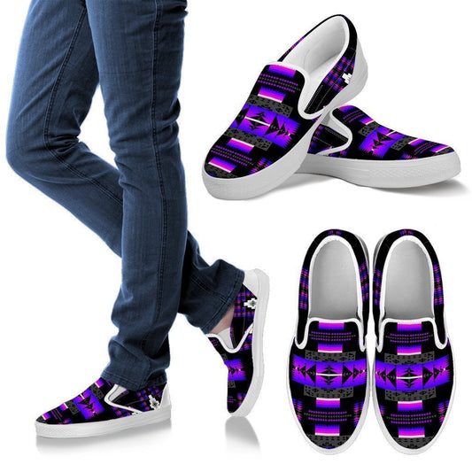 Seven Tribes Purple Thunder Men's Slip Ons-6teenth World™-Kid's Sneakers-US8 (EU40)-Vibe Cosy™