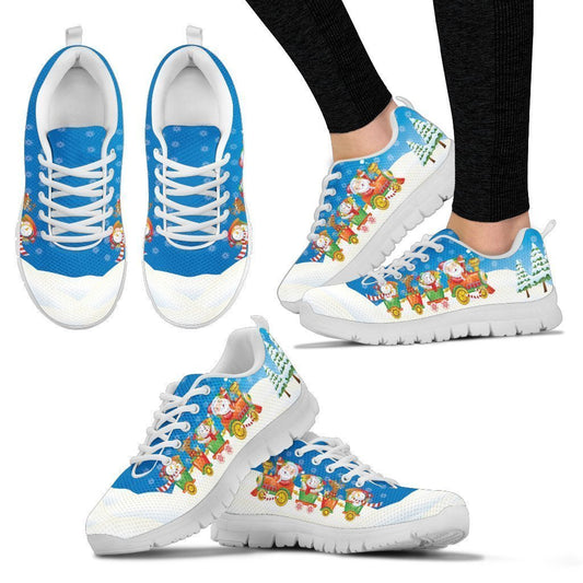 Santa and Friends Sneakers - White-6teenth World™-Women's Sneakers-US5 (EU35)-Vibe Cosy™