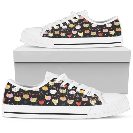 Cat Women's Low Top Shoe-6teenth World™-Women's Low Top Shoe-US5.5 (EU36)-Vibe Cosy™
