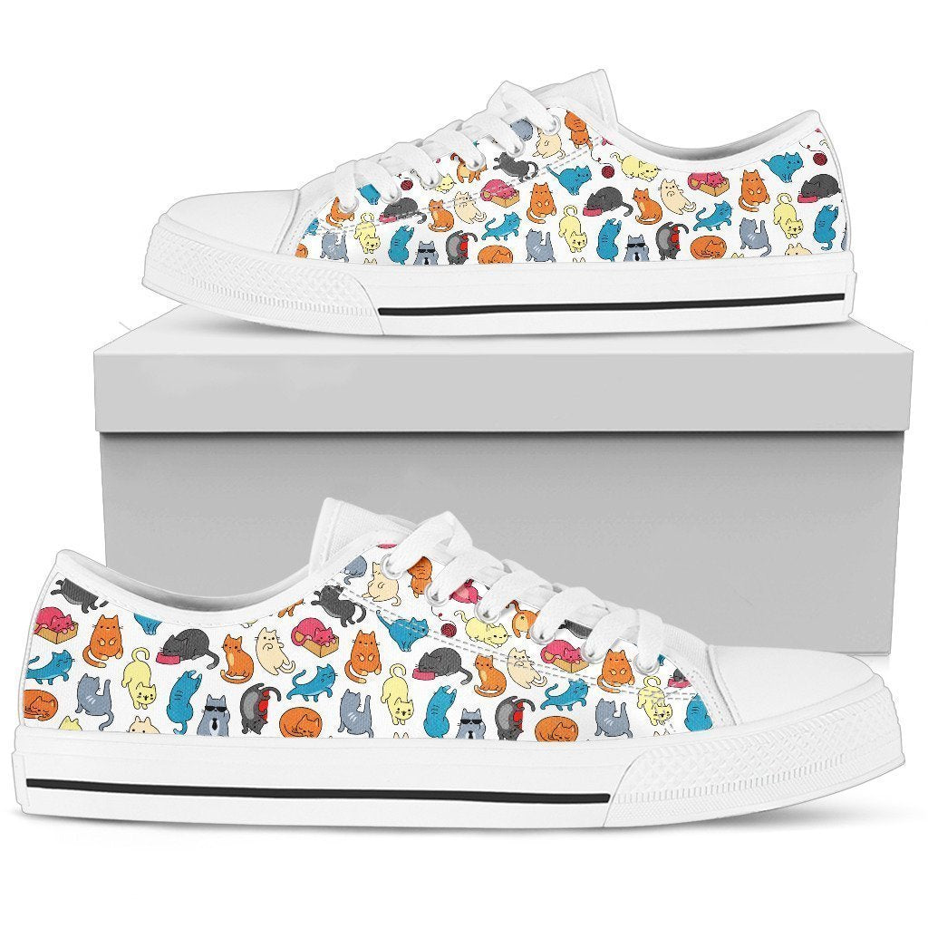 White Cat Women's Low Top Shoe-6teenth World™-Women's Low Top Shoe-US5.5 (EU36)-Vibe Cosy™