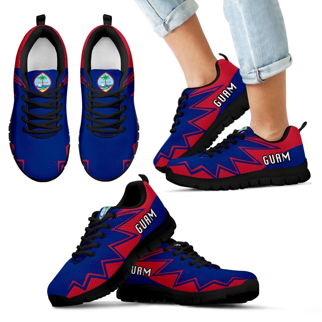 Guam Sneakers - Thunder Style - BN04-SNEAKERS-Polynesian Print-Kid-11 CHILD (EU28)-Black-Vibe Cosy™