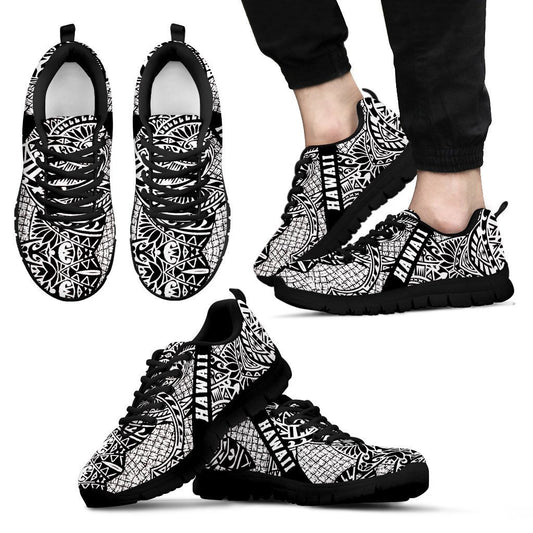 Hawaii Polynesian Sneakers 04 - AH - J9-SNEAKERS-Alohawaii-Men's Sneakers-US5 (EU38)-Black-Vibe Cosy™