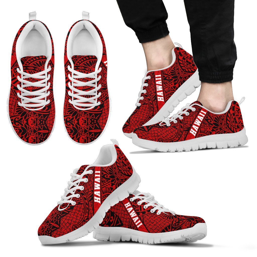 Hawaii Polynesian Sneakers 01 - AH - J9-SNEAKERS-Alohawaii-Men's Sneakers-US5 (EU38)-White-Vibe Cosy™