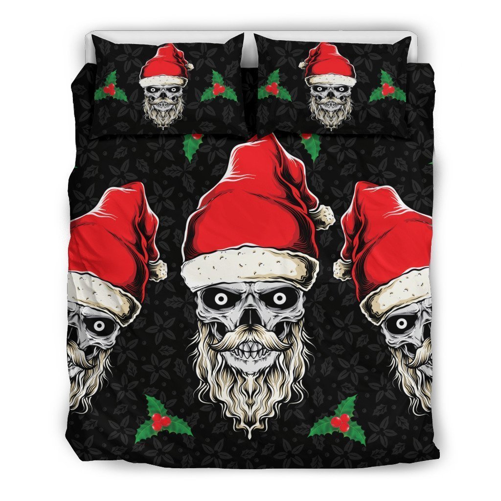 Evil Christmas Skull Santa Bedding Set-6teenth World™-Bedding Set-US Twin-Vibe Cosy™