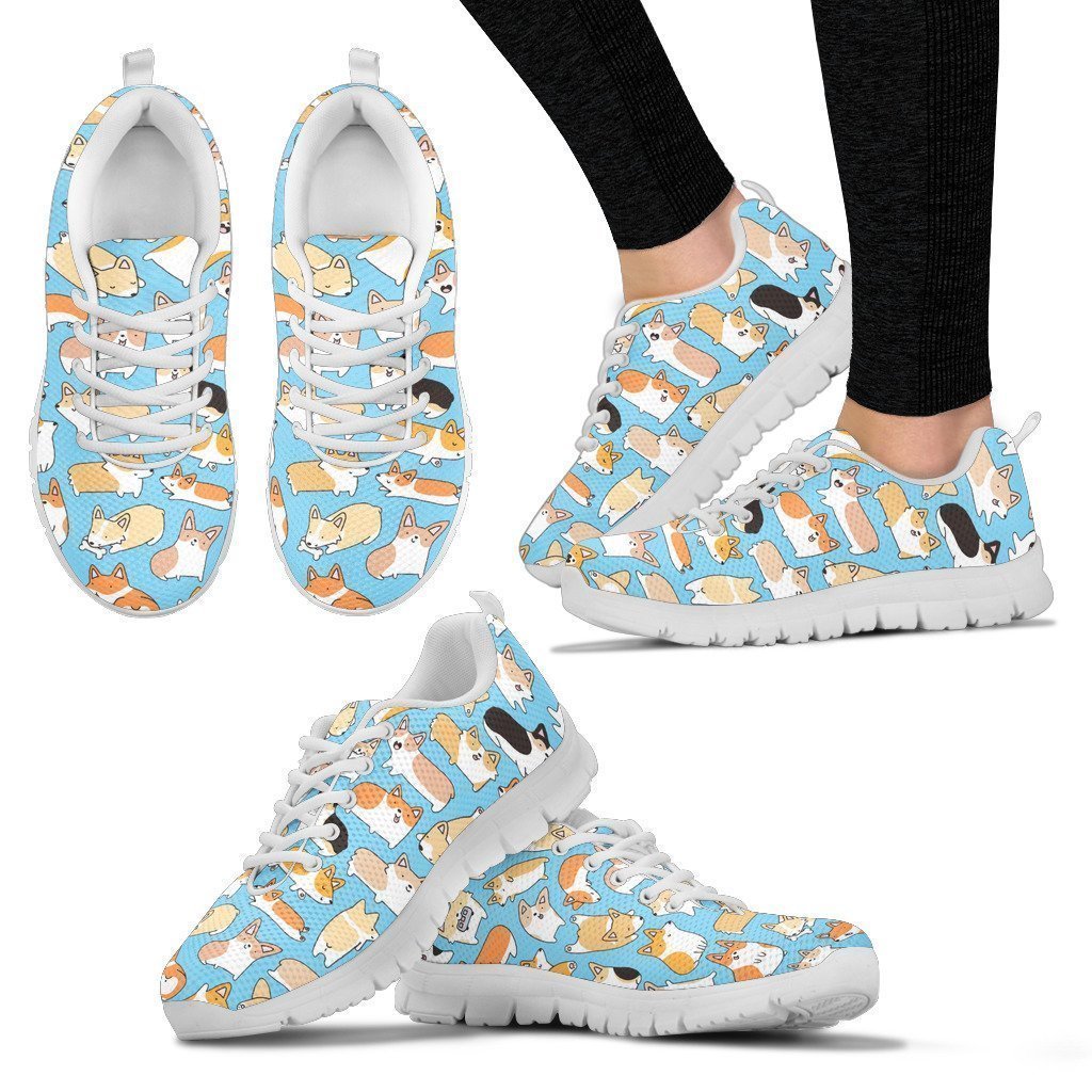Corgi Lover Shoes Women's Sneakers-6teenth World™-Women's Sneakers-US5 (EU35)-Vibe Cosy™