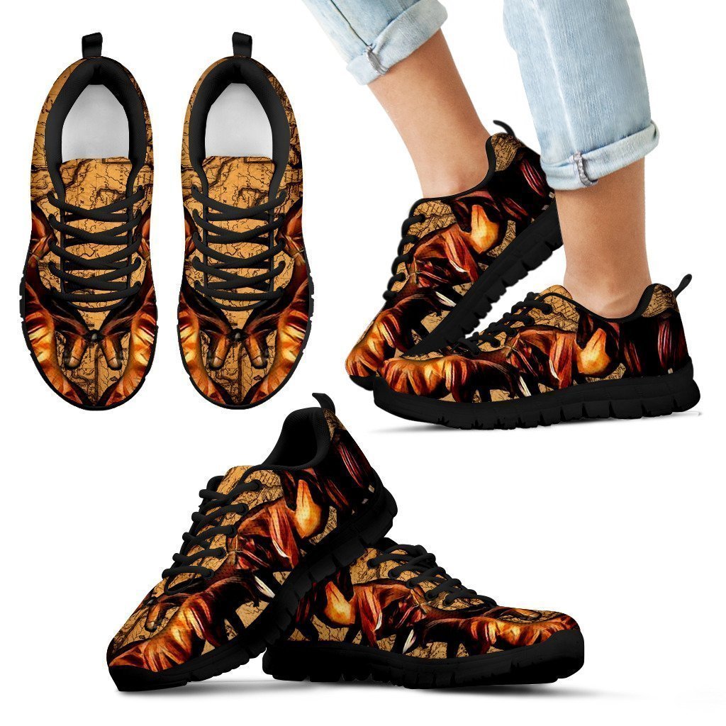 Horse Black Kid's Sneakers-6teenth World™-Kid's Sneakers-11 CHILD (EU28)-Vibe Cosy™