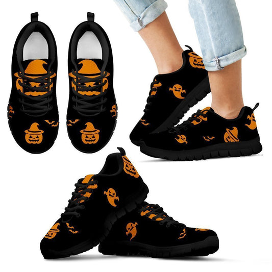Kid's Sneakers Spooky Halloween (Black Soles)-6teenth World™-Kid's Sneakers-11 CHILD (EU28)-Vibe Cosy™