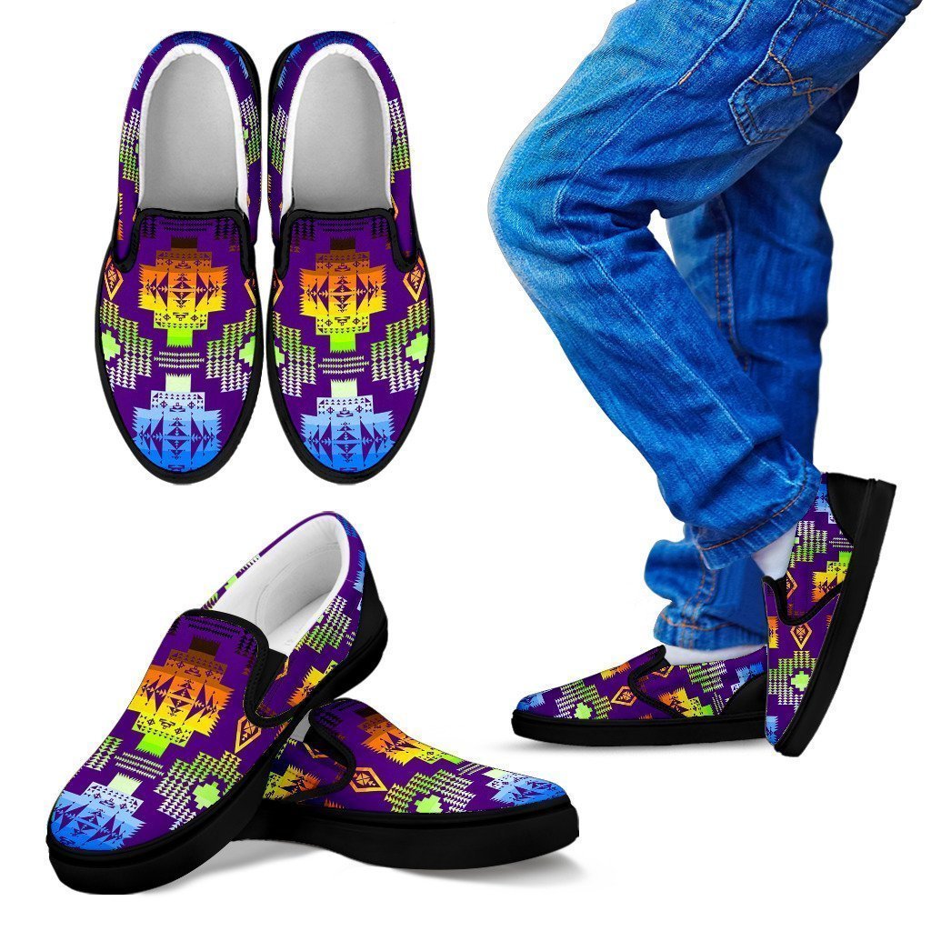 Purple Shades Sopo Kid's Slip Ons-6teenth World™-Kid's Slip Ons-11 CHILD (EU28)-Vibe Cosy™