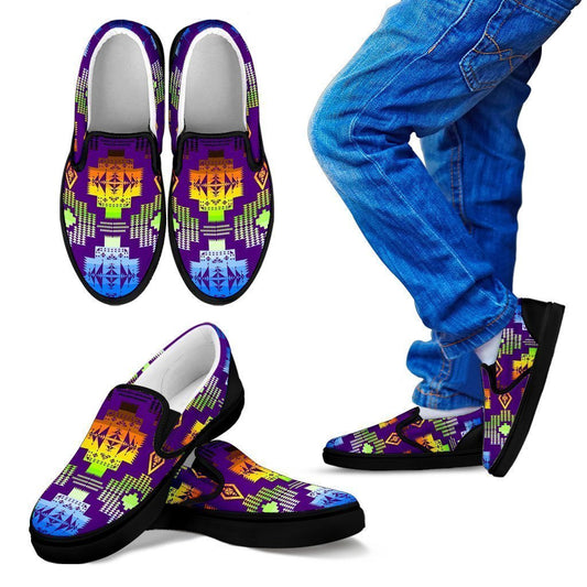 Purple Shades Sopo Kid's Slip Ons-6teenth World™-Kid's Slip Ons-11 CHILD (EU28)-Vibe Cosy™