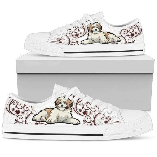 Shih tzu Women's Low Top Shoe-6teenth World™-Women's Low Top Shoe-US5.5 (EU36)-Vibe Cosy™