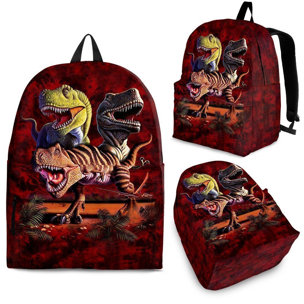 Backpack - T-Rex Collage-HP Arts-Backpack-Adult (Ages 13+)-Vibe Cosy™