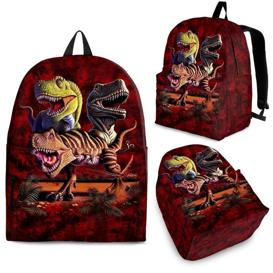 Backpack - T-Rex Collage-HP Arts-Backpack-Adult (Ages 13+)-Vibe Cosy™