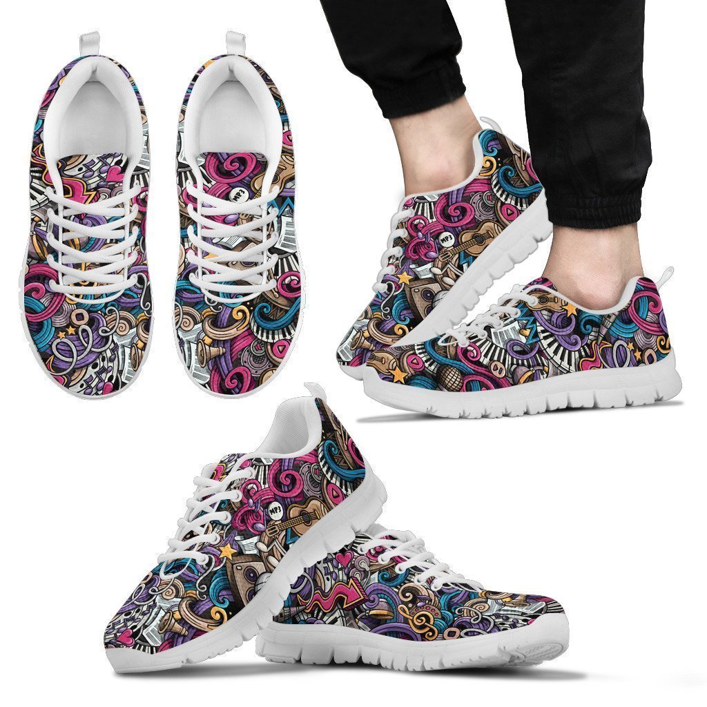 Music color Men's White Sole sneakers-6teenth World™-Men's Sneakers-US5 (EU38)-Vibe Cosy™