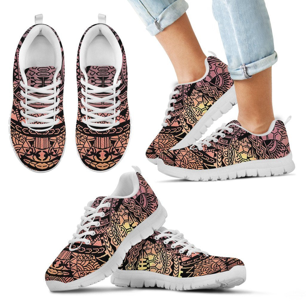 Poly Tribal Sneakers 07 - AH - J9-SNEAKERS-Alohawaii-Kid's Sneakers-11 CHILD (EU28)-White-Vibe Cosy™
