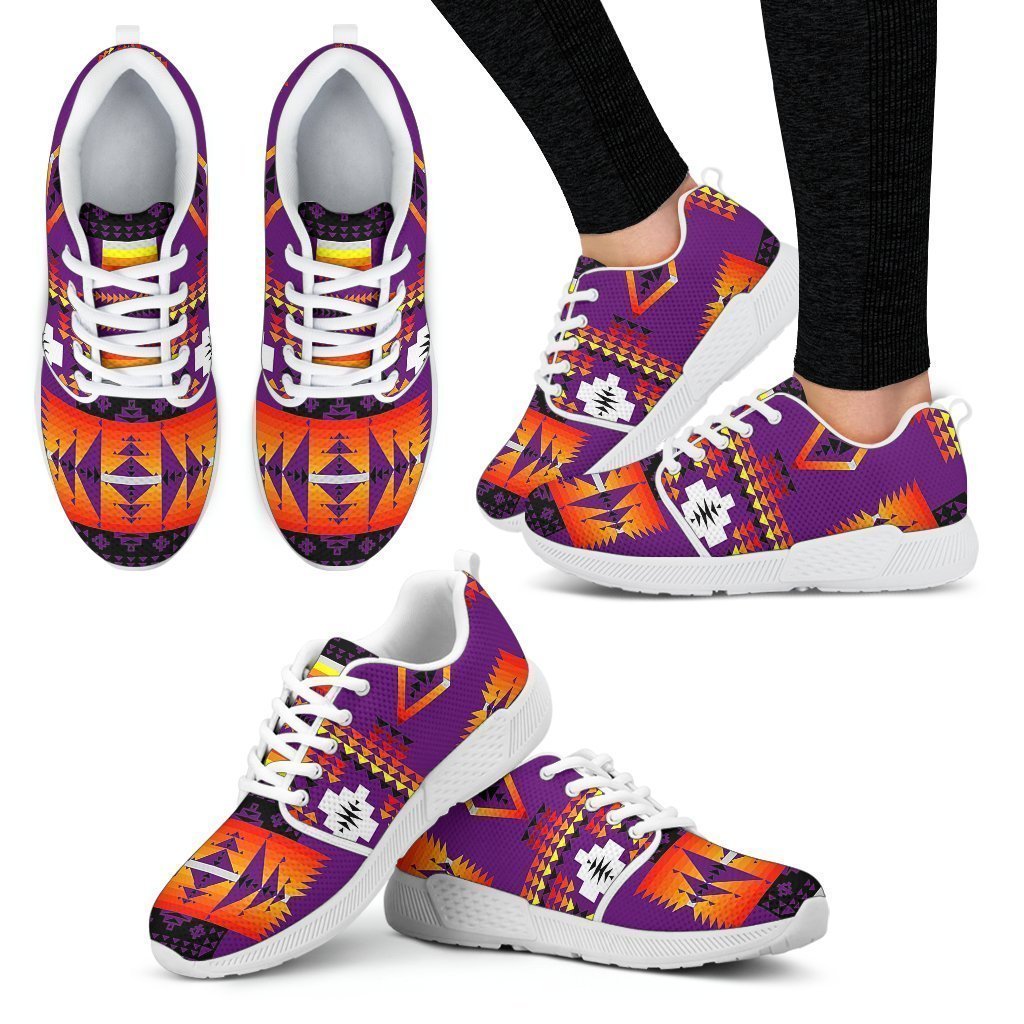 Seven Tribes Purple Sopo Women's Athletic Sneakers White Sole-6teenth World™-Women's Athletic Sneakers-US5 (EU35)-Vibe Cosy™