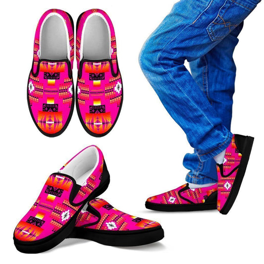 Seven Tribes Pink Sopo Kid's Slip Ons-6teenth World™-Kid's Slip Ons-11 CHILD (EU28)-Vibe Cosy™