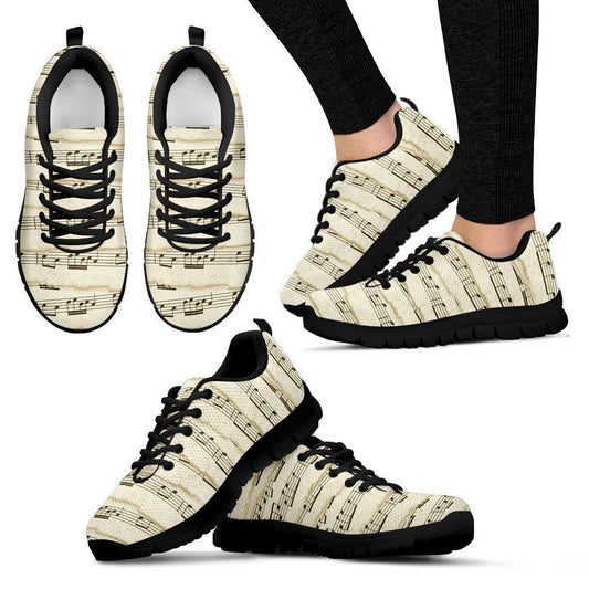 Music Sheet Women's Sneakers-6teenth World™-Women's Sneakers-US5 (EU35)-Vibe Cosy™