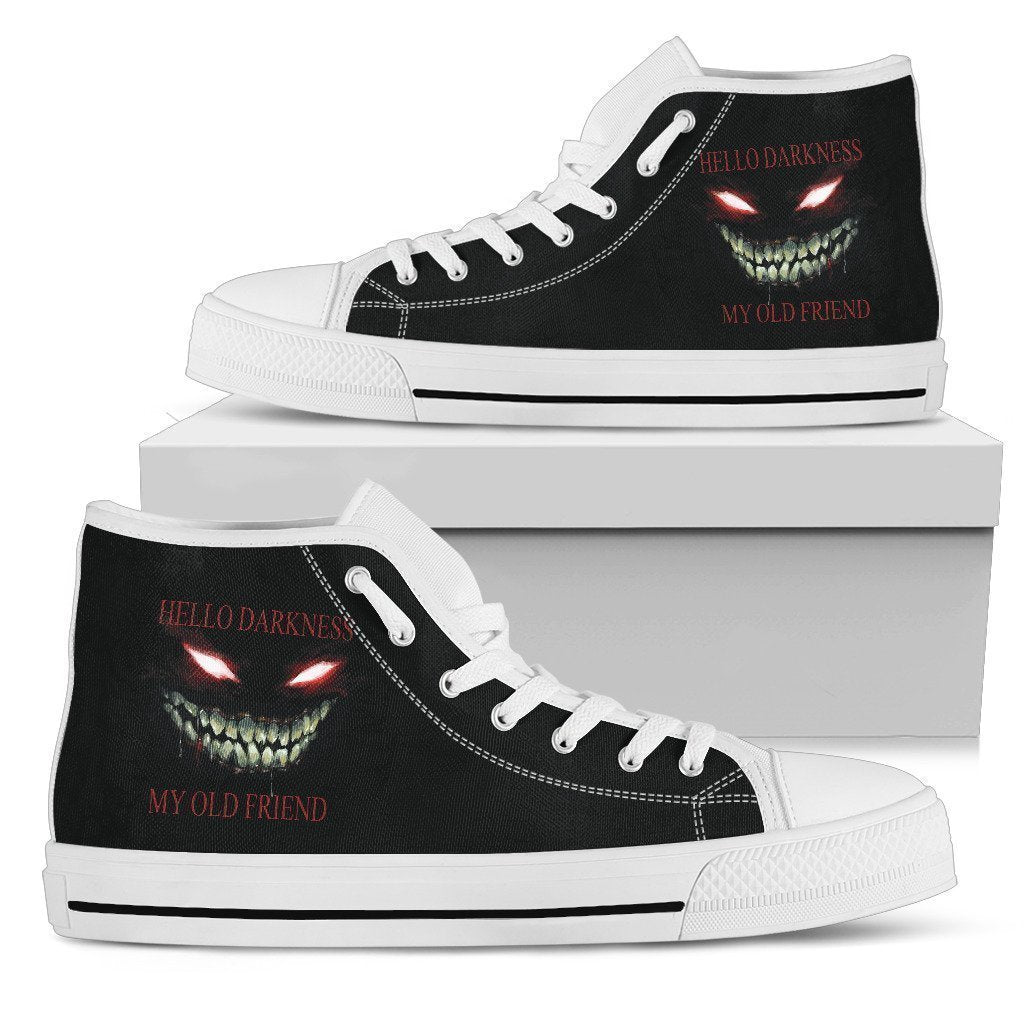 Hello Darkness-Shoes-6teenth Outlet-Mens High Top - White - Hello Darkness-US5 (EU38)-Vibe Cosy™