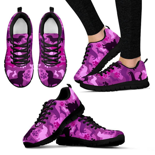 Dachshund Pink Camo Women's Sneakers for Lovers of Dachshunds-6teenth World™-Women's Sneakers-US5 (EU35)-Vibe Cosy™