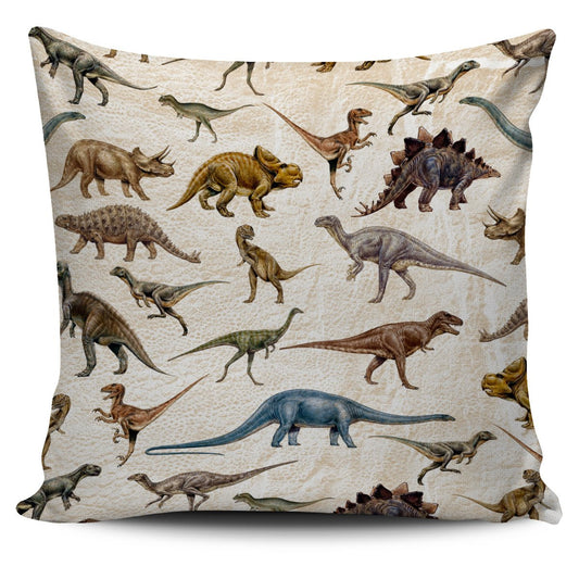 Dinosaurs and Tan Scale Pillow Covers-Amaze Style™-Dinosaurs and Tan Scale Pillow Covers-Vibe Cosy™