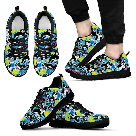 Boston Terrier Men's Sneakers-6teenth World™-Men's Sneakers-US5 (EU38)-Vibe Cosy™