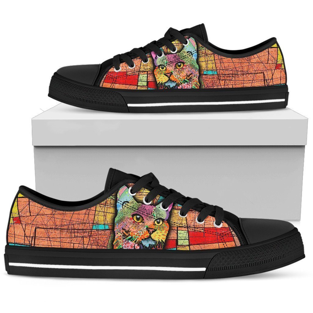 Multi-color Cat Women's Low Top Shoe-6teenth World™-Women's Low Top Shoe-US5.5 (EU36)-Vibe Cosy™