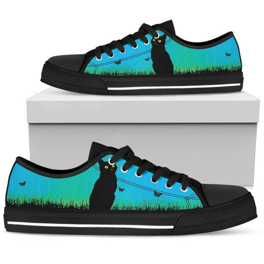 Black Cat Women's Low Top Shoe-6teenth World™-Women's Low Top Shoe-US5.5 (EU36)-Vibe Cosy™