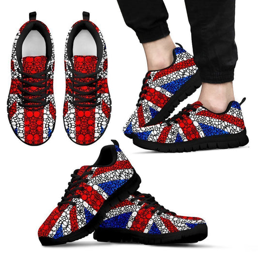 BRITAIN FLAG BLACK SHOE Men's Sneakers-6teenth World™-Men's Sneakers-US5 (EU38)-Vibe Cosy™