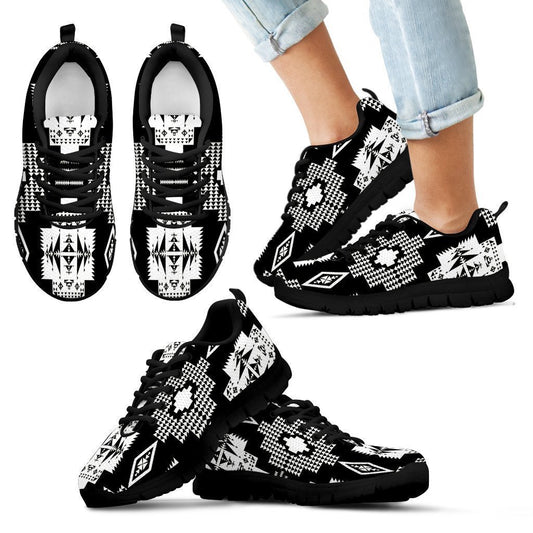 Seven Tribes Black with White Sopo Kid's Sneakers-6teenth World™-Kid's Sneakers-11 CHILD (EU28)-Vibe Cosy™