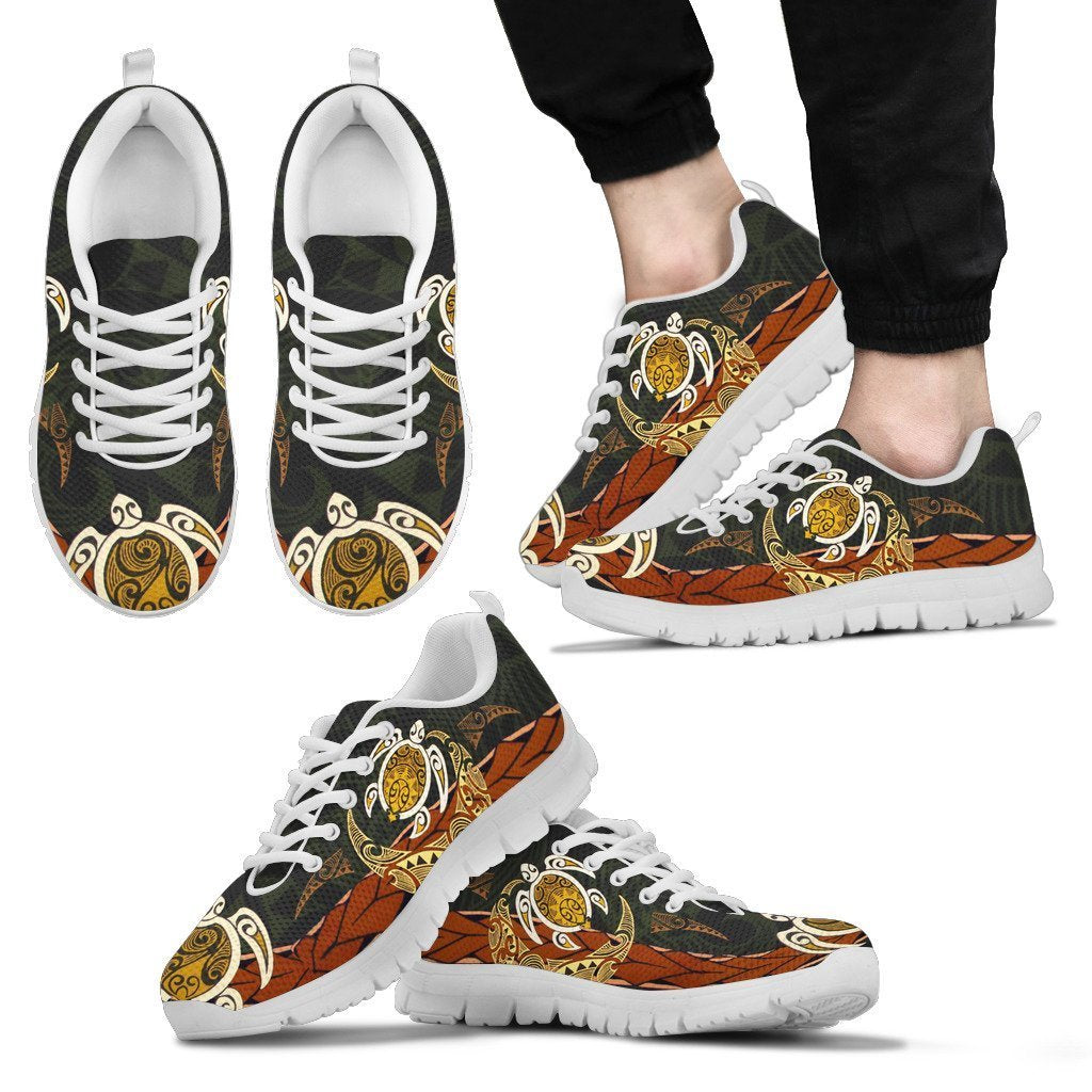 Turtle Polynesian Sneakers - AH-SNEAKERS-Alohawaii-Men's Sneakers-US5 (EU38)-White-Vibe Cosy™