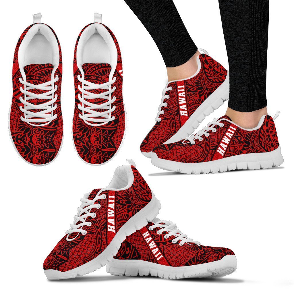 Hawaii Polynesian Sneakers 01 - AH - J9-SNEAKERS-Alohawaii-Women's Sneakers-US5 (EU35)-White-Vibe Cosy™