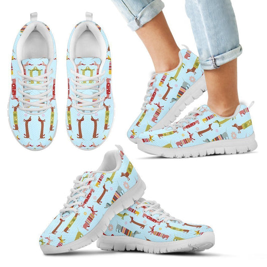 Dachshund Christmas Lover Kid's Sneakers-6teenth World™-Kid's Sneakers-11 CHILD (EU28)-Vibe Cosy™
