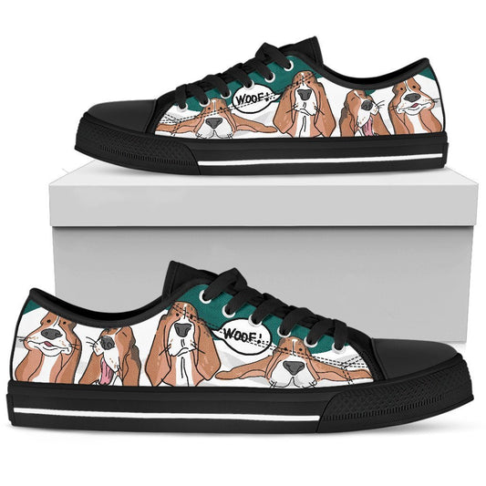 Basset woof Women's Low Top Shoe-6teenth World™-Women's Low Top Shoe-US5.5 (EU36)-Vibe Cosy™