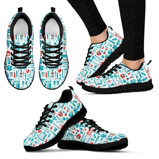 NURSE BLACK SNEAKER WOMEN'S-6teenth World™-Women's Sneakers-US5 (EU35)-Vibe Cosy™