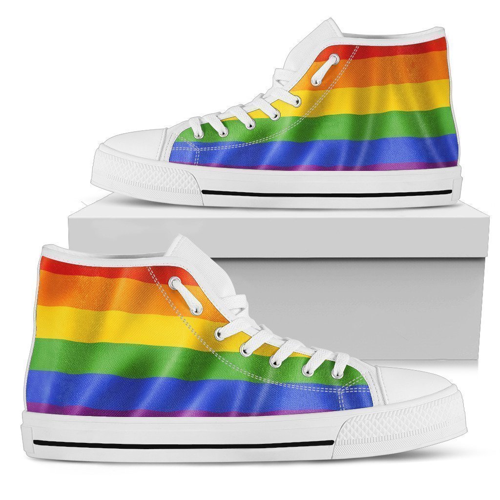Pride shoes-Shoes-6teenth Outlet-Mens High Top - White - Pride shoes-US5 (EU38)-Vibe Cosy™