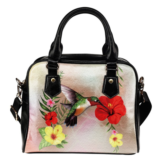 Hibiscus Shoulder Handbag 10 - AH-SHOULDER HANDBAGS-Alohawaii-Shoulder Handbag-Black-PU leather-Vibe Cosy™